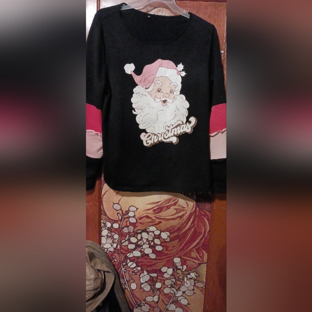 Santa top blk xxl